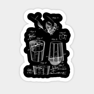 liquid strainer and mixer Vintage Patent Hand Drawing Sticker